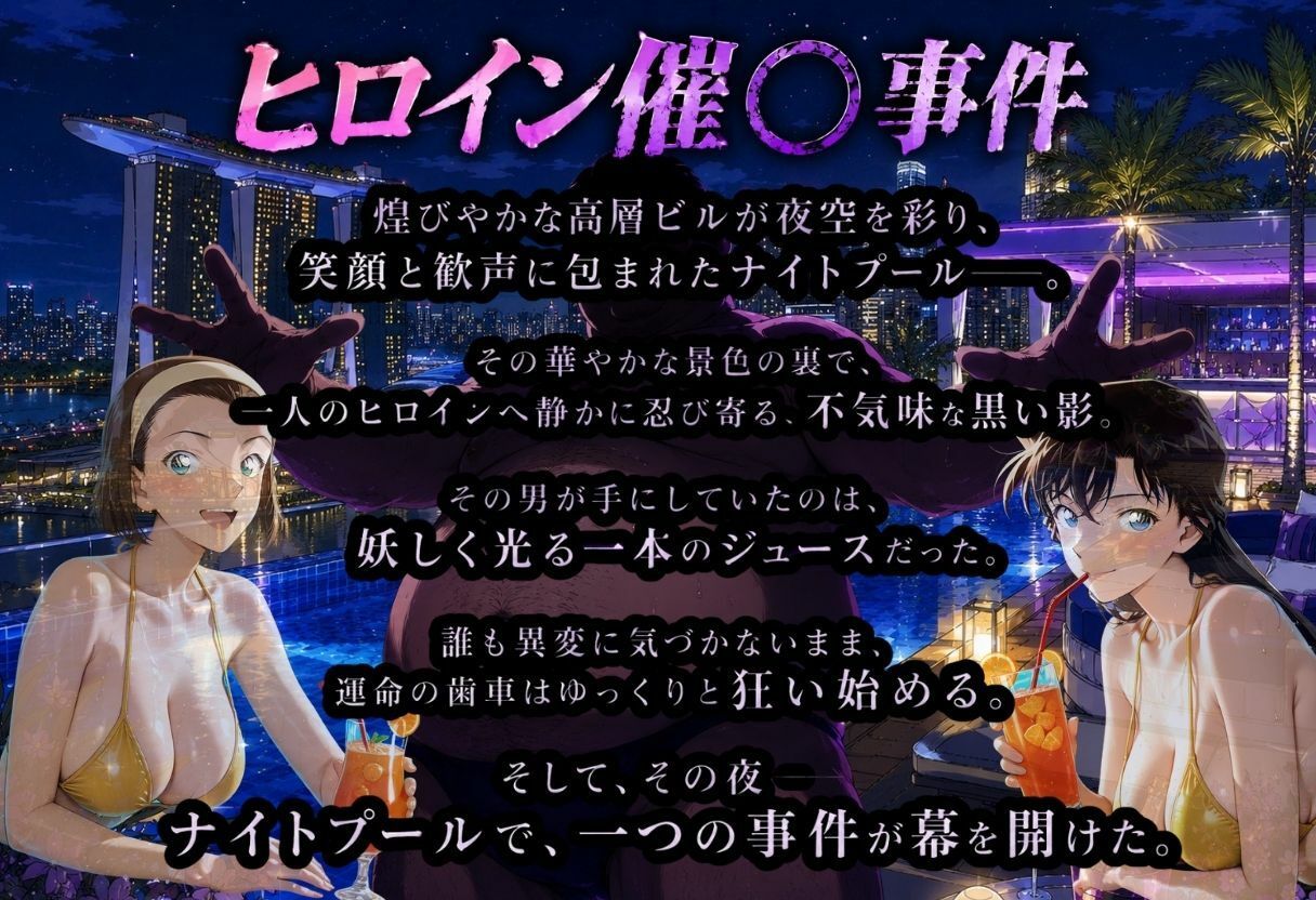 ナイトプールで堕ちた夏 〜黄ビキニの巨乳美女が太った男の催？？媚？？で連続中出しされるまで〜 サンプル画像1