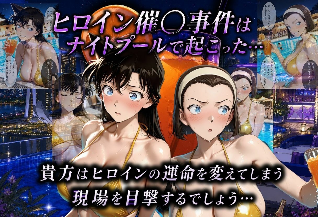 ナイトプールで堕ちた夏 〜黄ビキニの巨乳美女が太った男の催？？媚？？で連続中出しされるまで〜 サンプル画像3