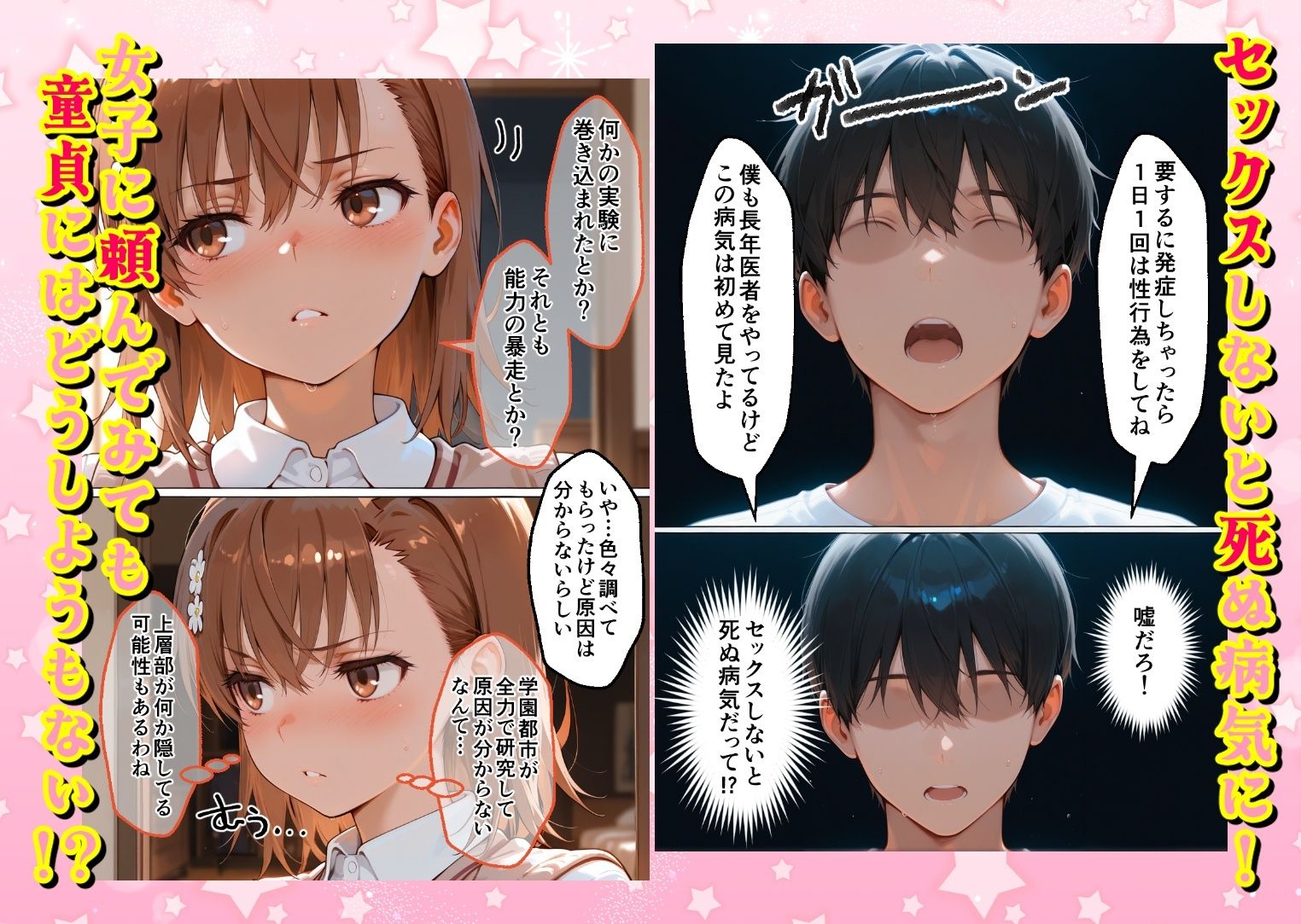 ヌプヌプしないと〇ぬ病気になりハメまくり救済（はーと）ハーレム性活 僕の部屋がヤリ部屋化…！？ 能力者編 サンプル画像1