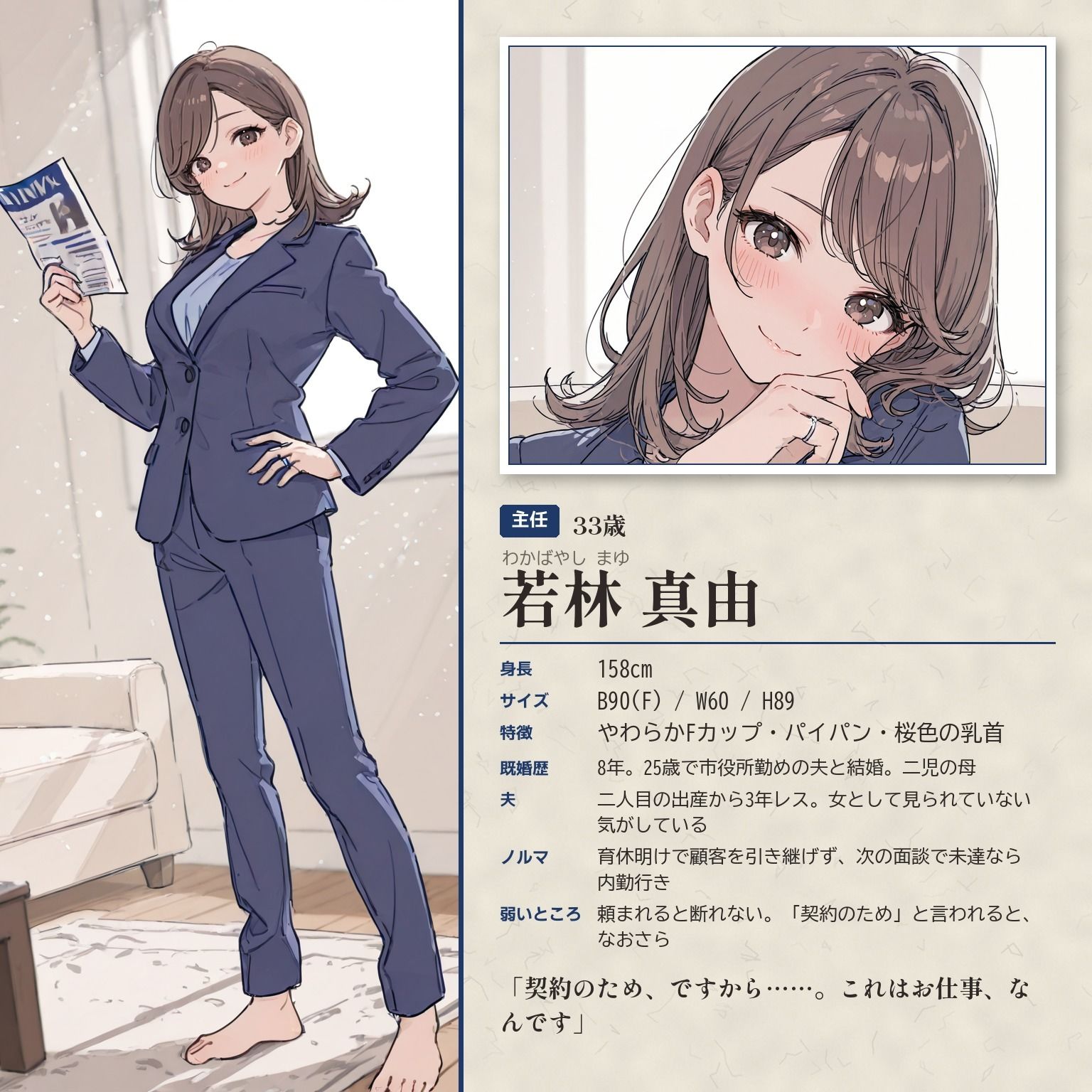 ノルマに困った人妻保険レディたちがお尻で契約を取りに来た話 サンプル画像6