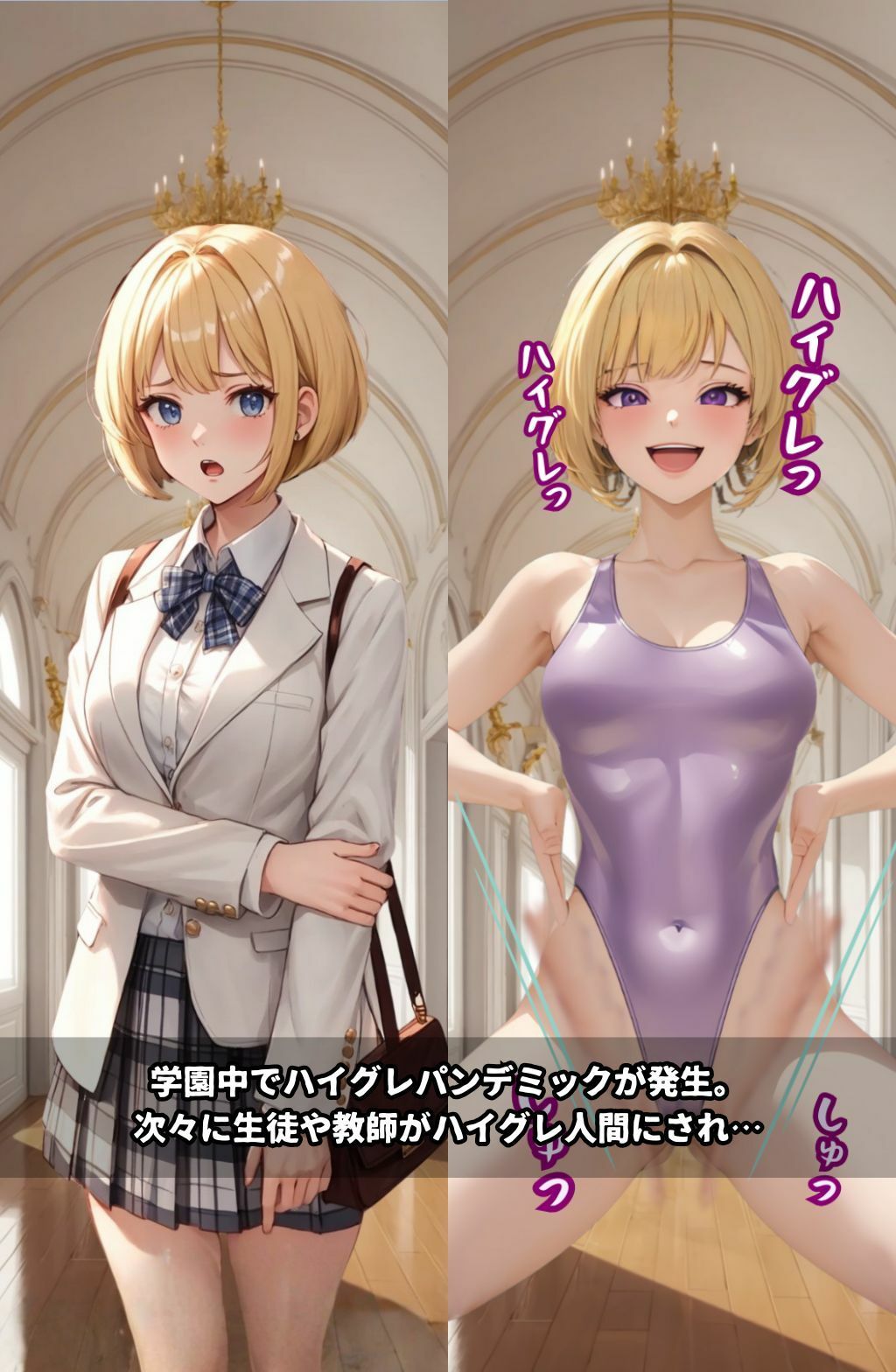 ハイグレ学園2  〜ハイグレインフルエンサーに変えられた少女たち〜 サンプル画像7