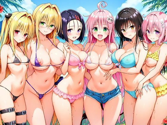 ハーレム計画大暴走！ 南国ビーチで水着ヒロインを催●触手が襲ってメス堕ち サンプル画像1