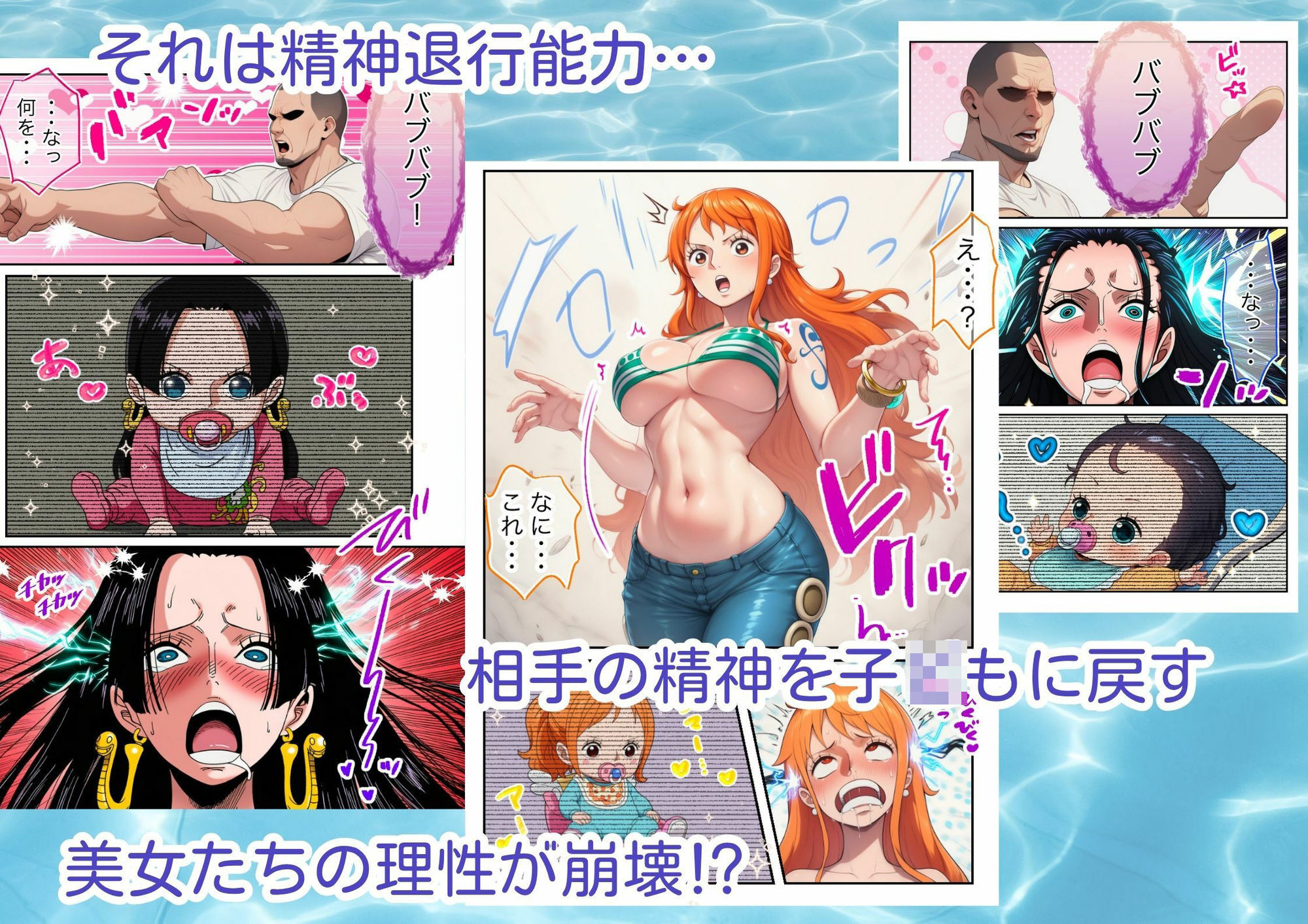 バブバブの実でワンピースヒロインを精神退行（赤ちゃん化）させたら性欲が暴走した話 サンプル画像2