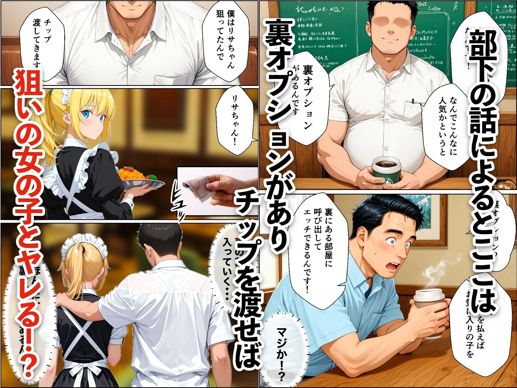 バブル時代に転生してノーパン喫茶でハーレムになった話 サンプル画像6