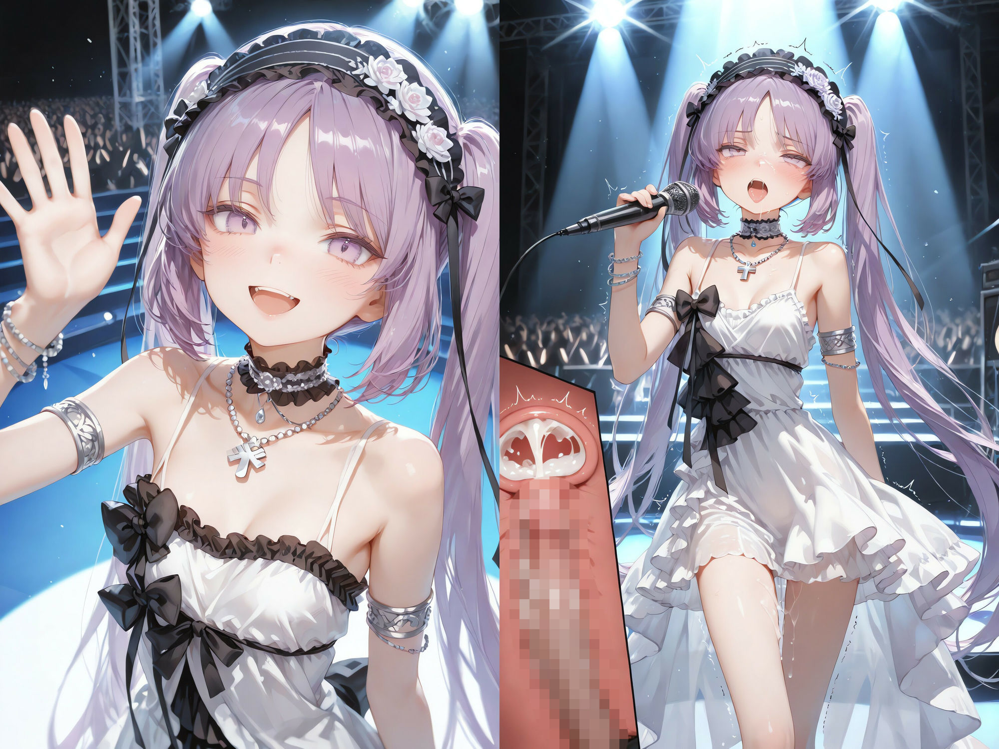 バレたら即終了、英霊アイドルの我慢ライブ 〜魔法のオナホで挿入されたまま歌唱〜（連続中出し・ボテ腹） サンプル画像1