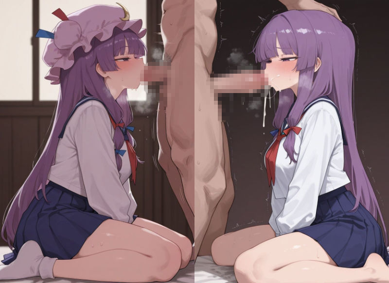 パ〇ュリーとコスプレえっち サンプル画像5