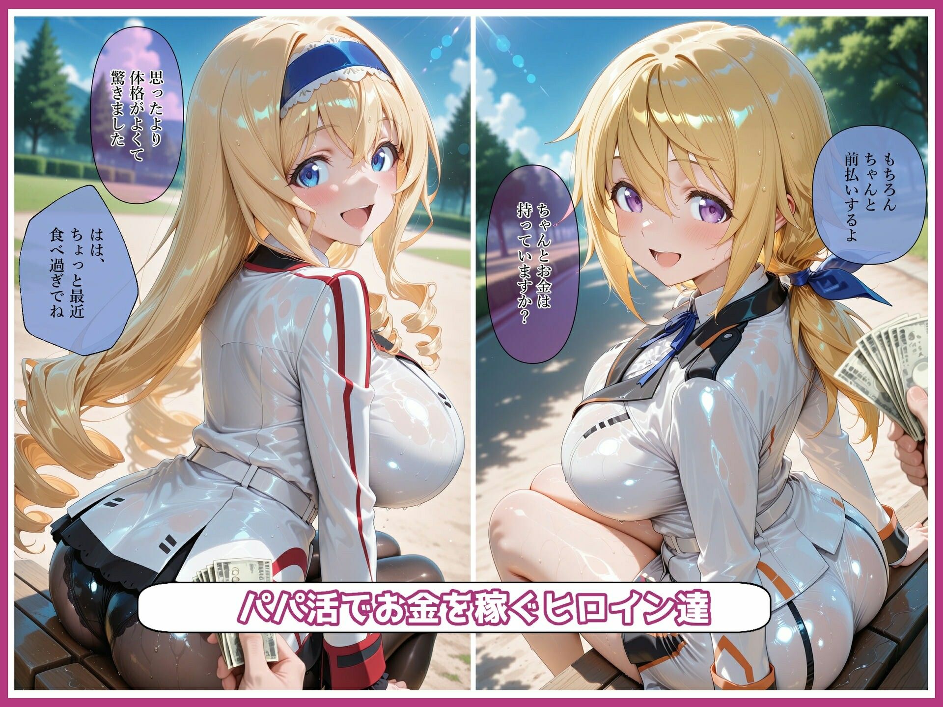 パパ活ヒロインと膣内射精えっちする話  I・〇編  シャルロッ〇・デュノア＆セシリ〇・オルコット サンプル画像2