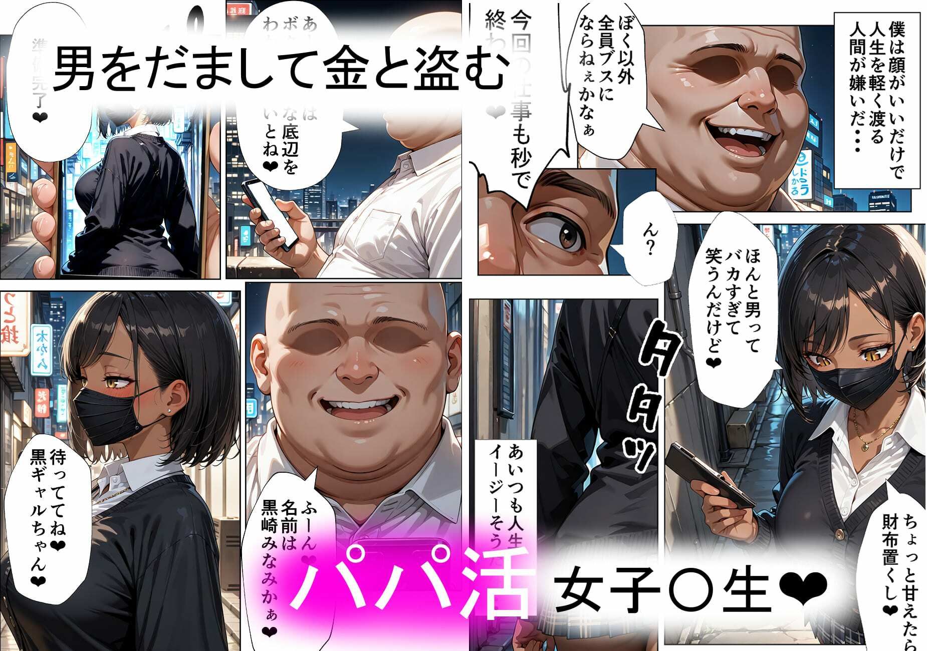 パパ活黒ギャルを人格排泄 サンプル画像1