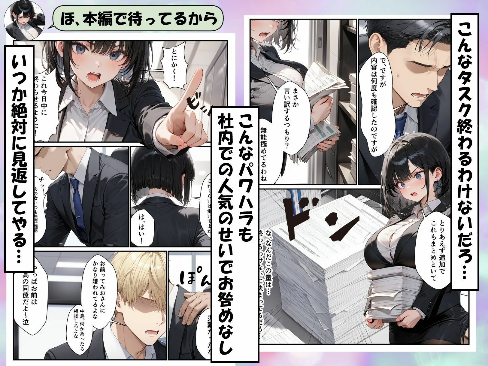 パワハラ女上司のエロ垢がばれて専用オナホになる話 サンプル画像2