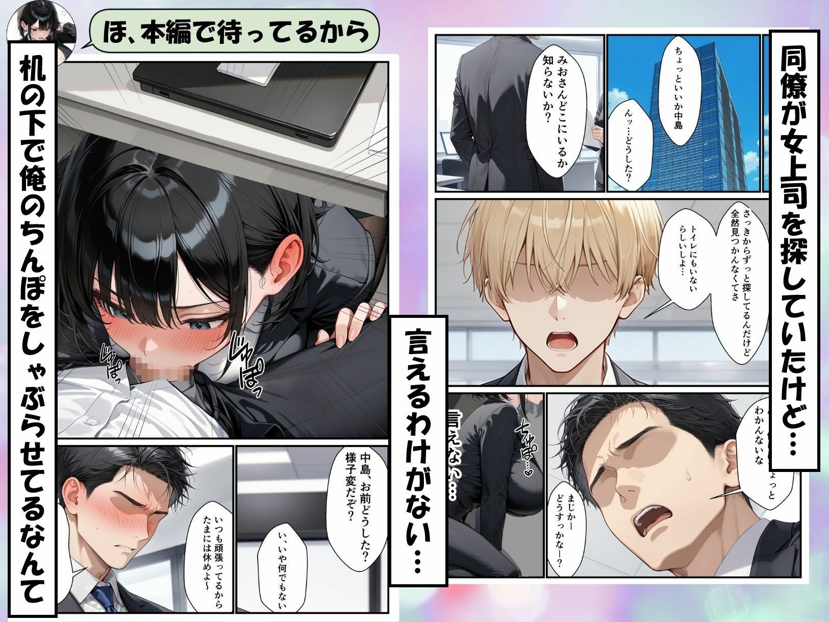 パワハラ女上司のエロ垢がばれて専用オナホになる話 サンプル画像9