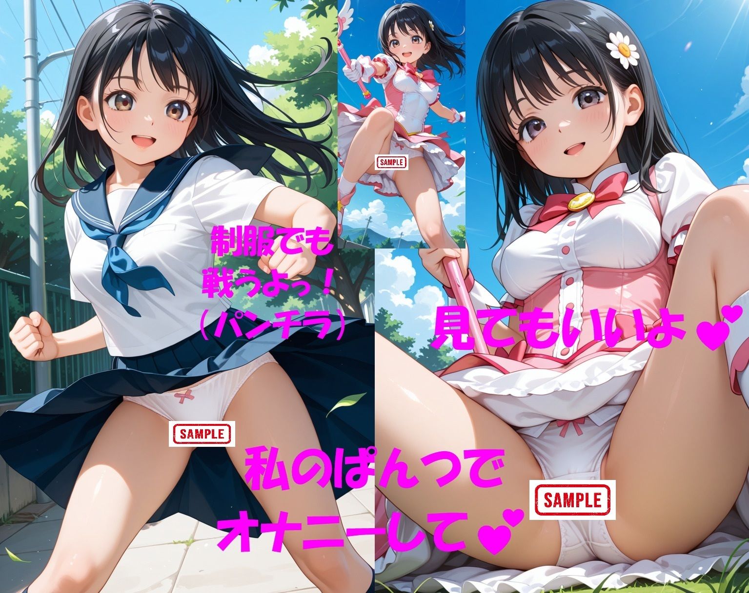 パンチラJKが魔法少女に変身★オナニーでイクぅ！3―黒髪JK、オナニーに夢中― サンプル画像8