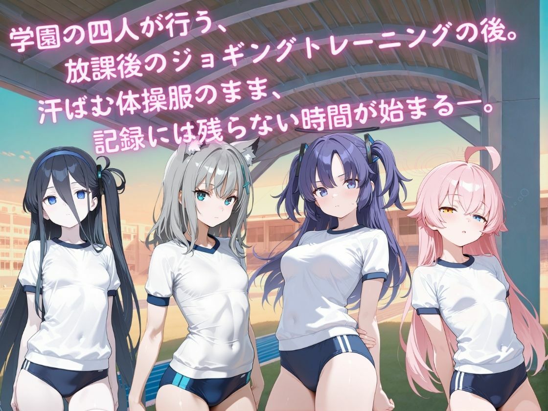 ヒロインたちの体操服時間  ― 学園の四人、走り終えたあとのひととき ― サンプル画像1