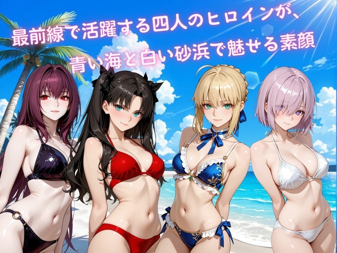ヒロインたちの真夏休暇 ー青い海で見つけた、英雄たちの素顔ー サンプル画像1