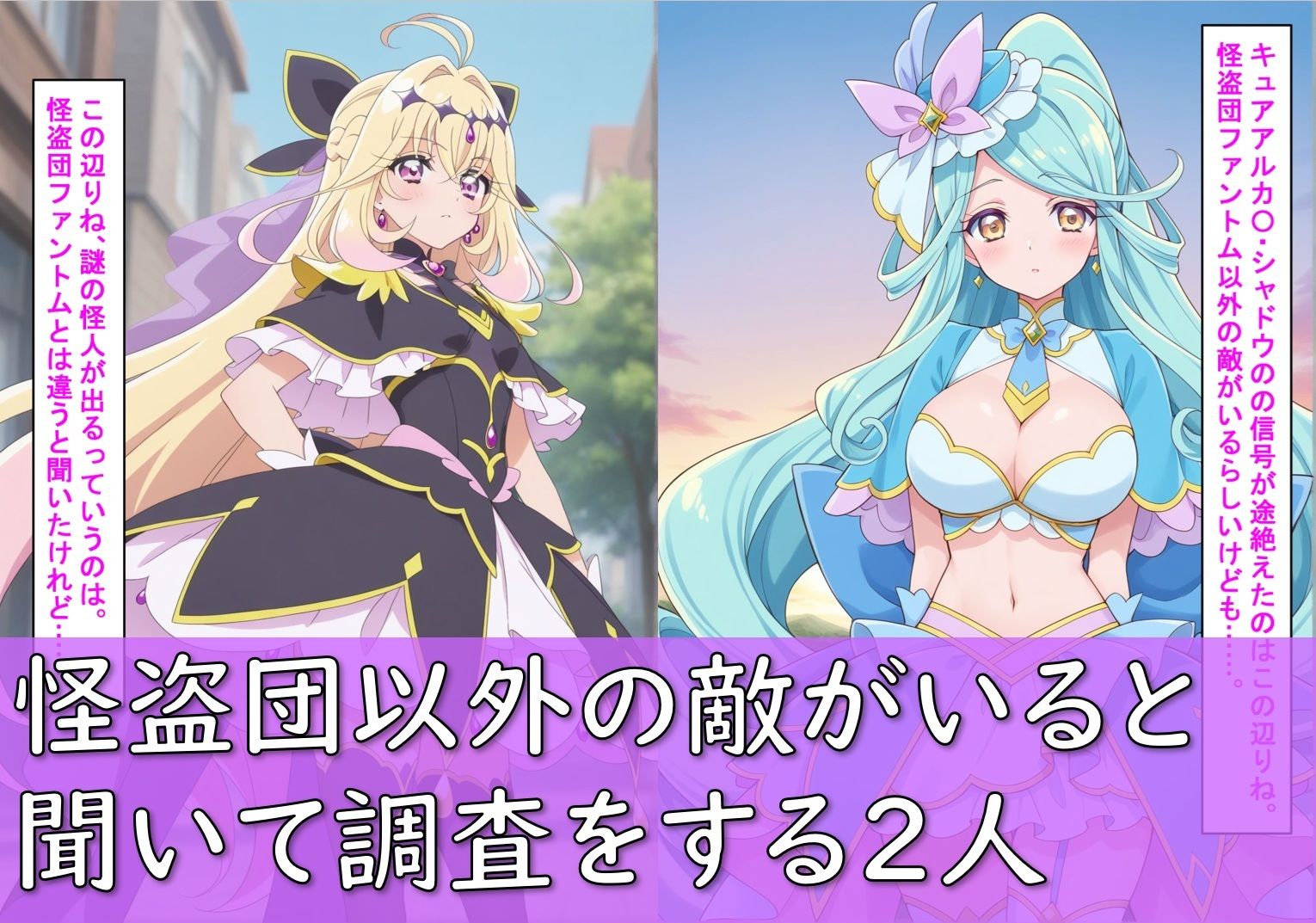 ヒロイン敗北_キュアアルカ〇・シャドウ＆キュアエクレ〇ル〜触手姦＆市民輪〇〜 サンプル画像2