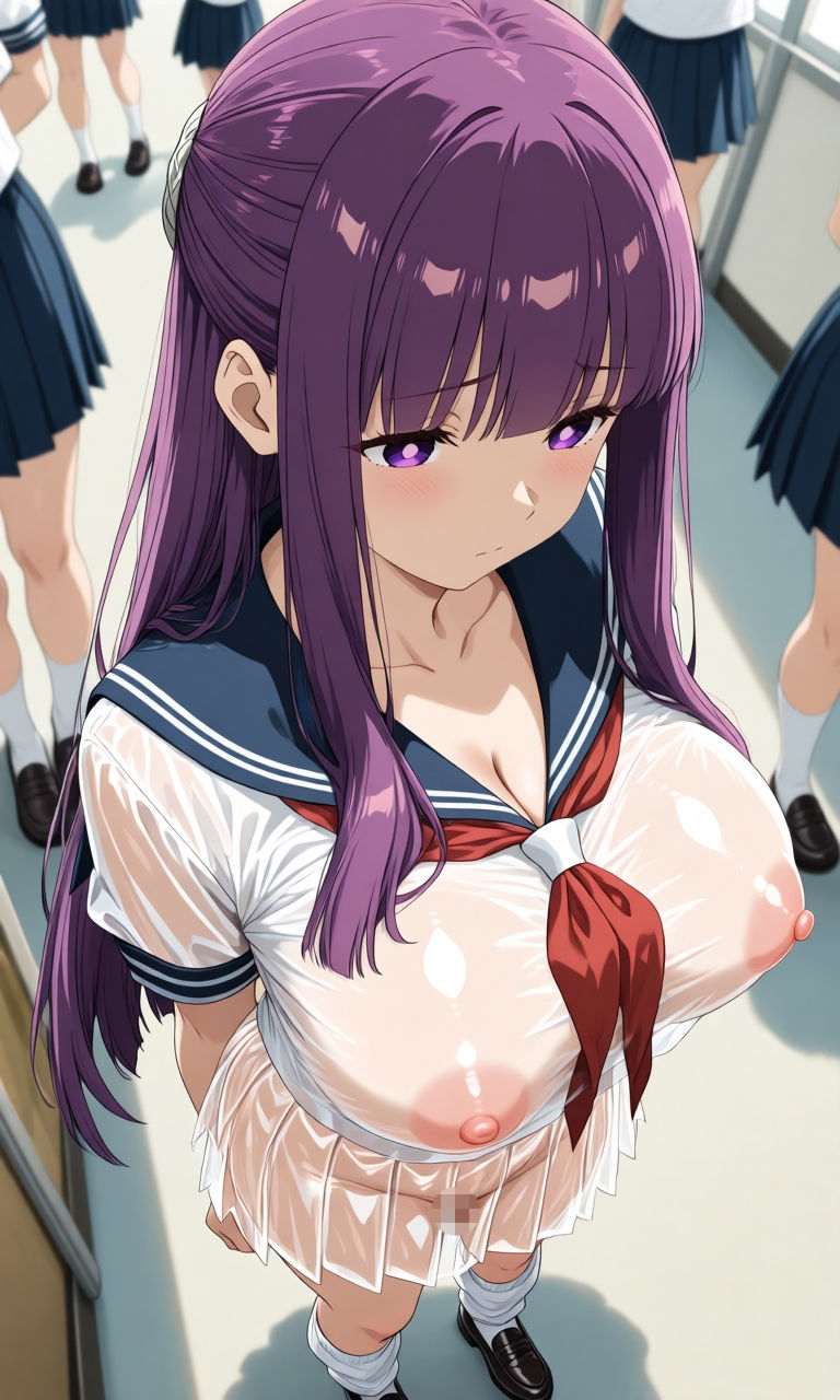 フ○ルン  スケスケセーラー服でHな日常 サンプル画像1