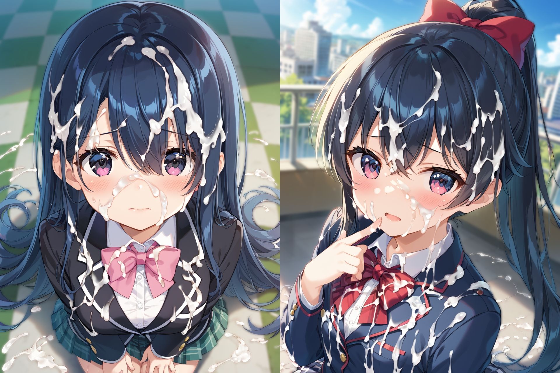 ブレザー制服ぶっかけCG集 サンプル画像4