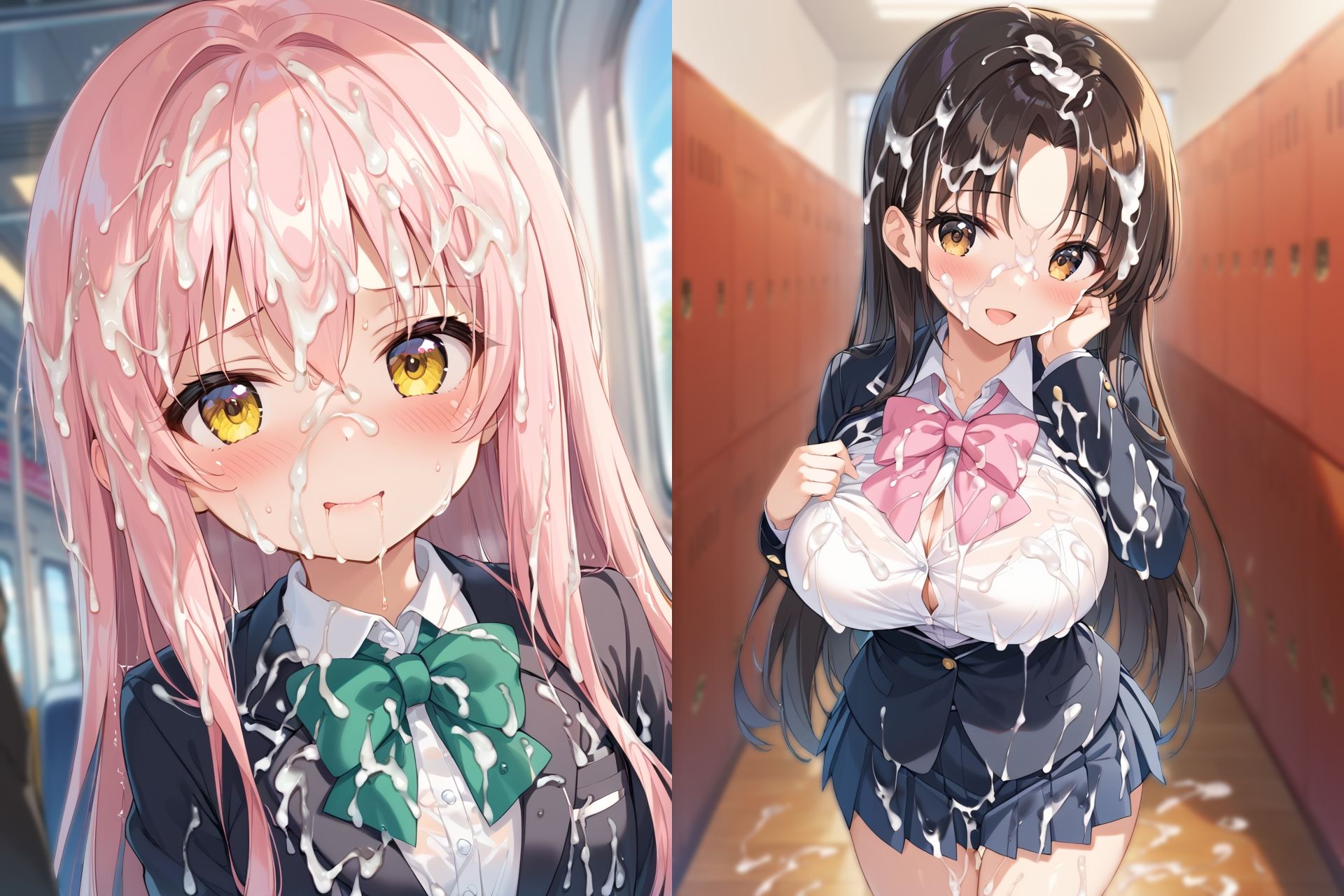 ブレザー制服ぶっかけCG集 サンプル画像5