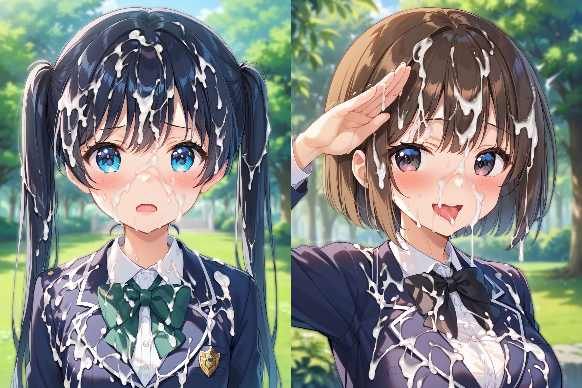 ブレザー制服ぶっかけCG集 サンプル画像6