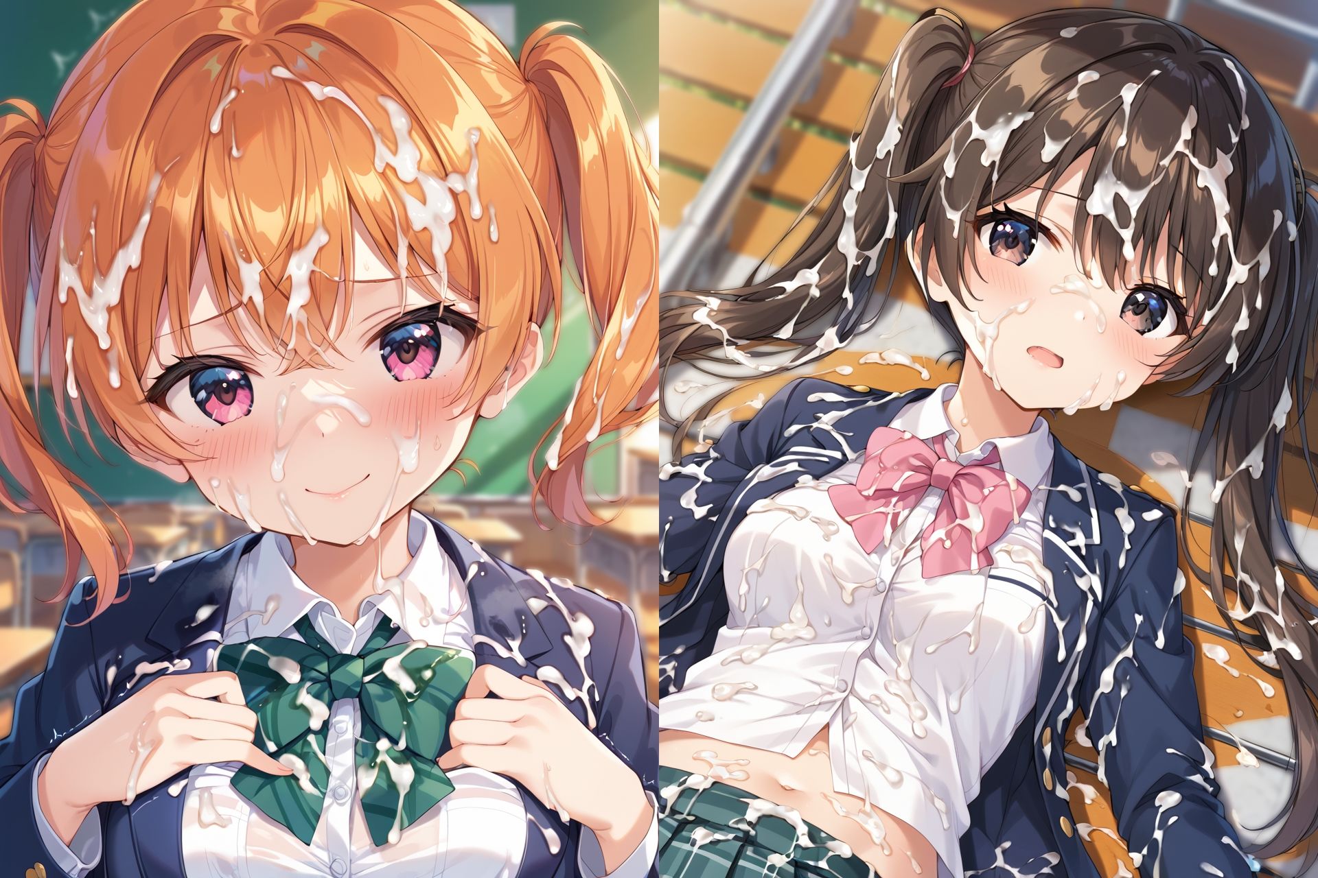 ブレザー制服ぶっかけCG集 サンプル画像8