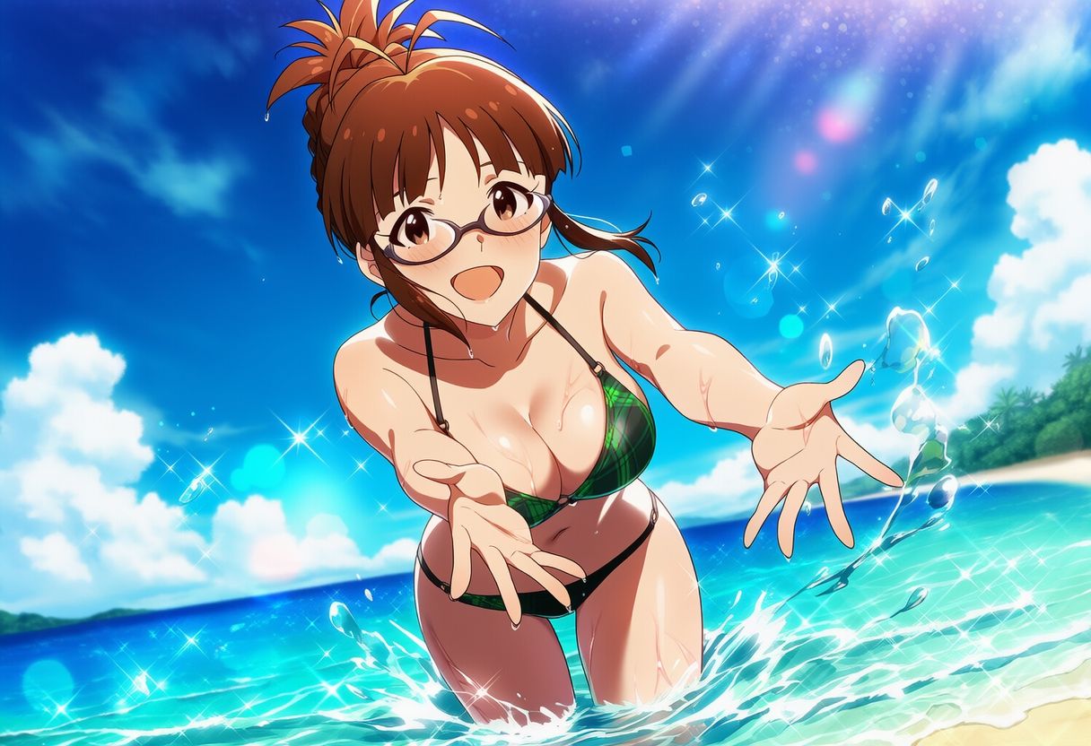 プライベートビーチ 秋○律子 サンプル画像1