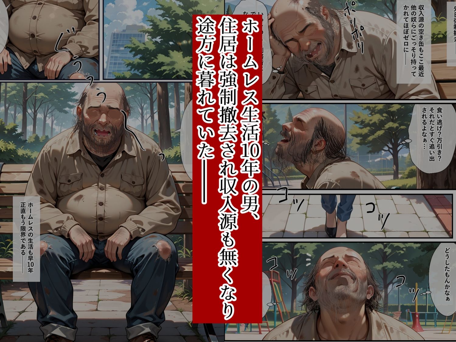 ホームレスレ〇プ サンプル画像1