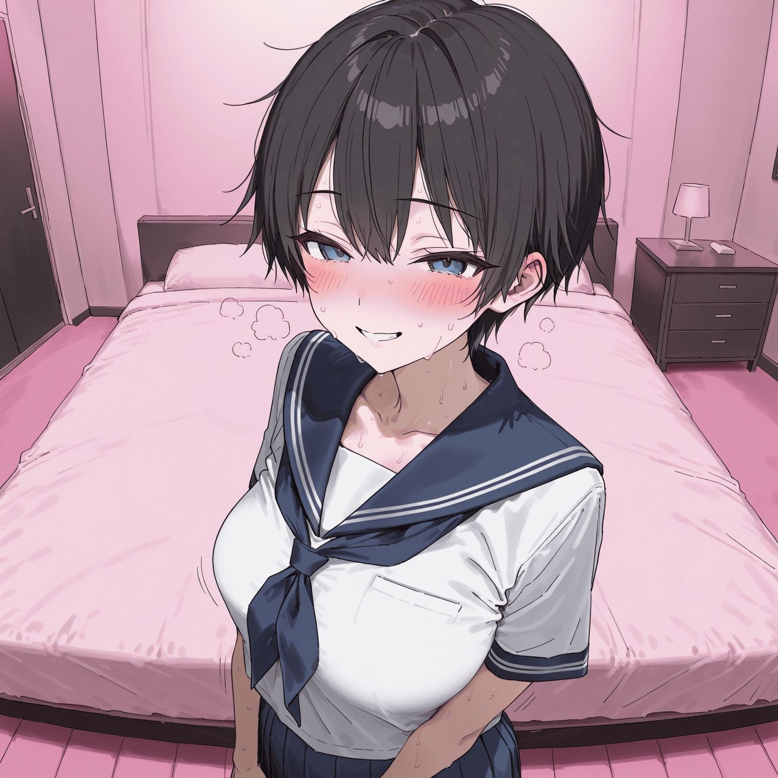 ボーイッシュちゃんとラブホテルでえっち サンプル画像2