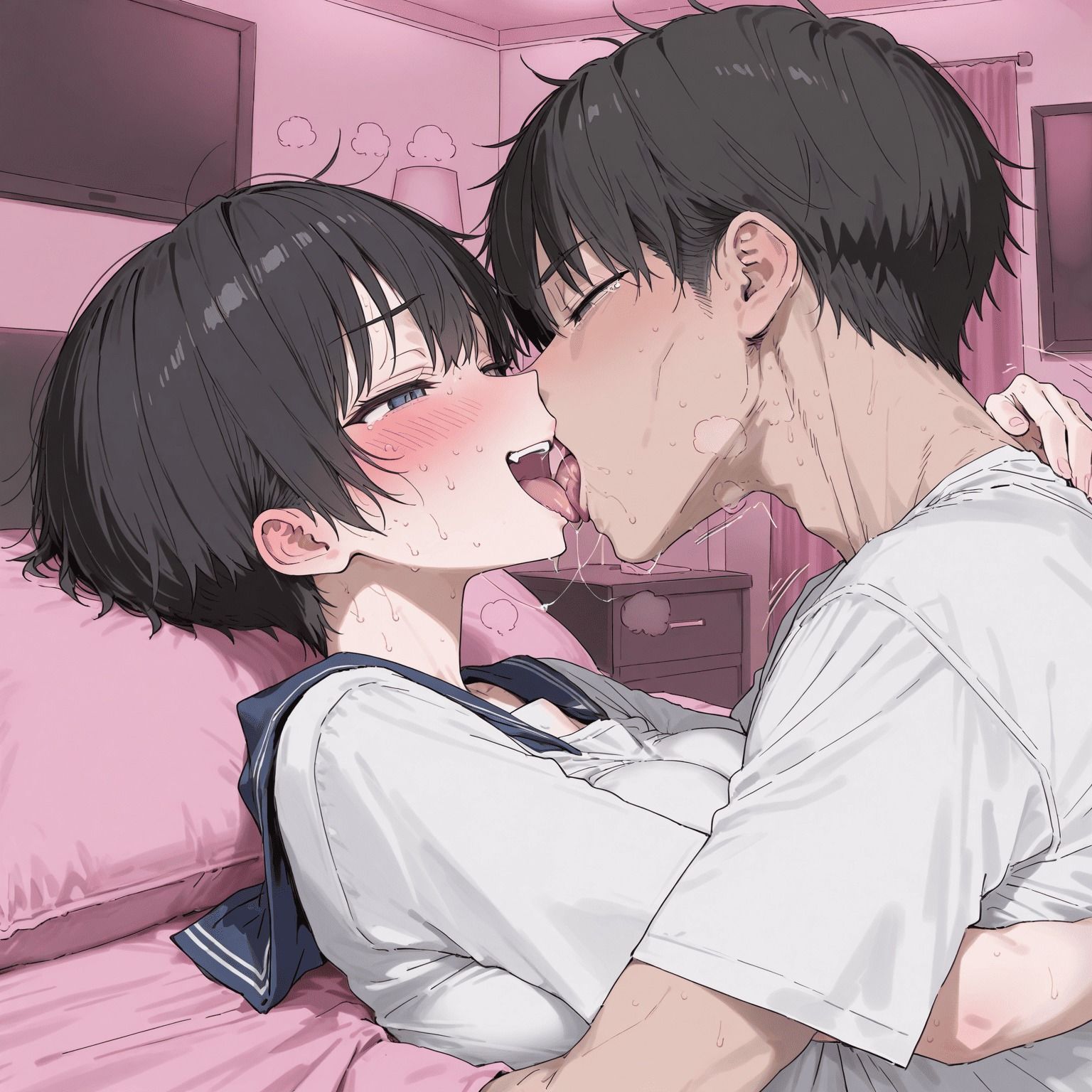 ボーイッシュちゃんとラブホテルでえっち サンプル画像3