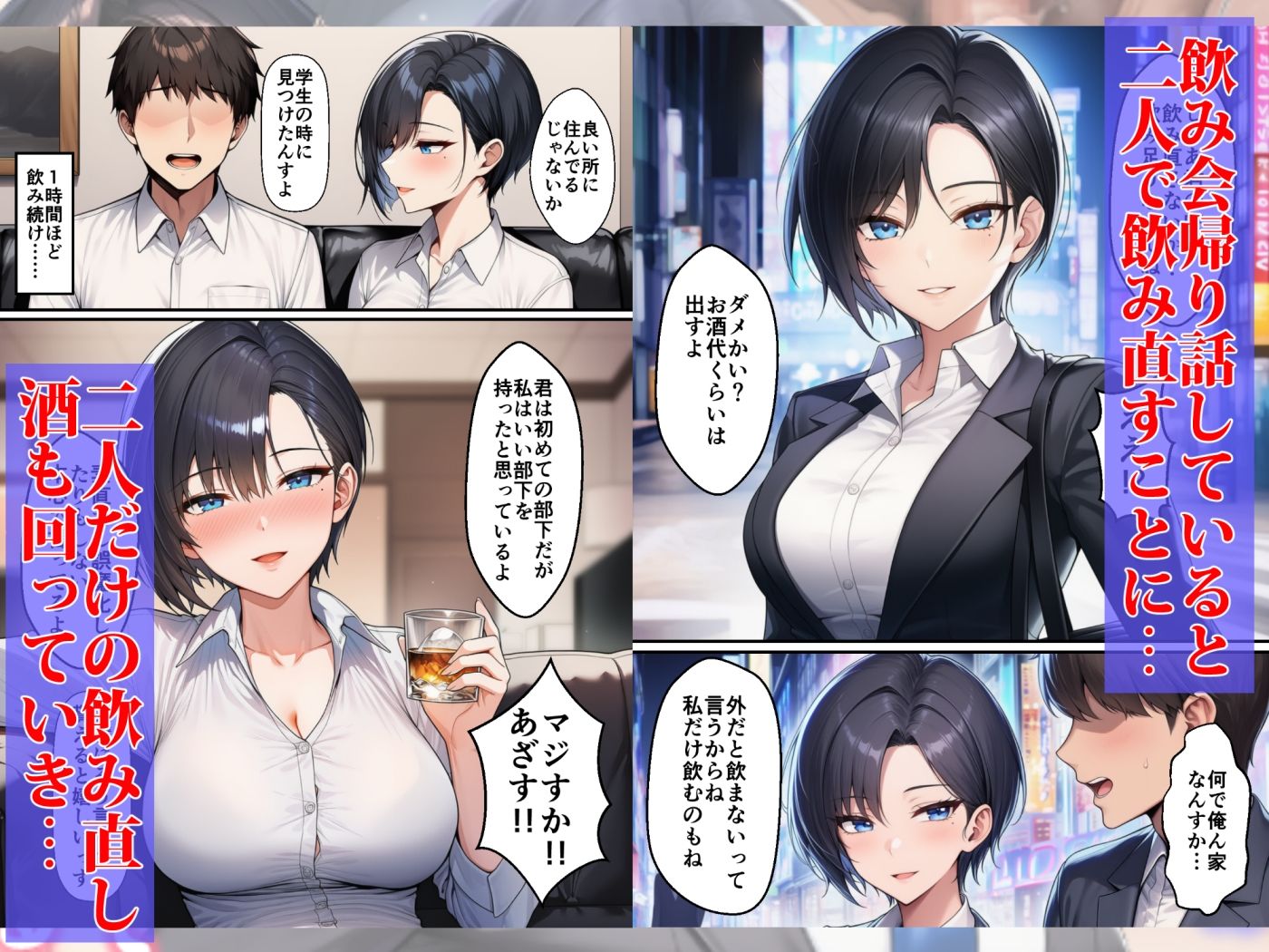 ボーイッシュイケメン女上司が一夜の過ちで目覚める話 サンプル画像3