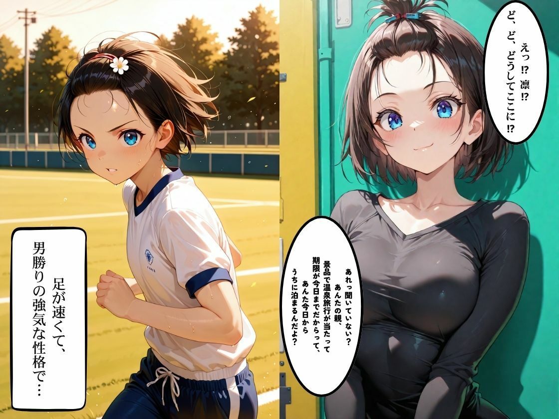ボーイッシュ爆乳さらし幼馴染とふたりきりで過ごす夏休み さらしで隠れていた爆乳を思う存分、堪能してやった サンプル画像2