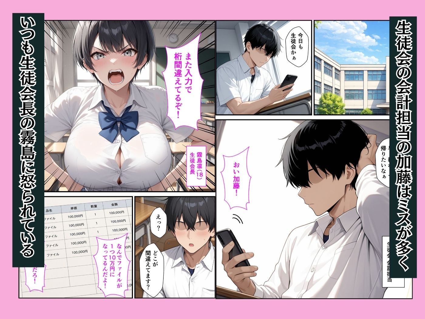 ボーイッシュ生徒会長の弱みを握って強●セックスしたらメス堕ちした話 サンプル画像1