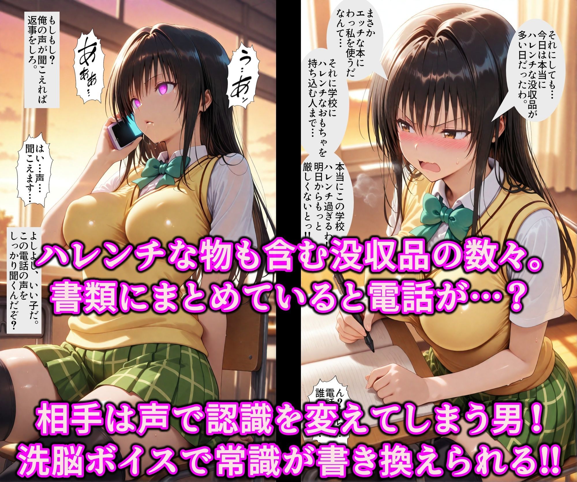 ポリスとエロギャルどっちがお好き？洗脳ボイスと催●アプリで徹底調教！！精子で即イキ超絶ハレンチ発情まんこ サンプル画像3