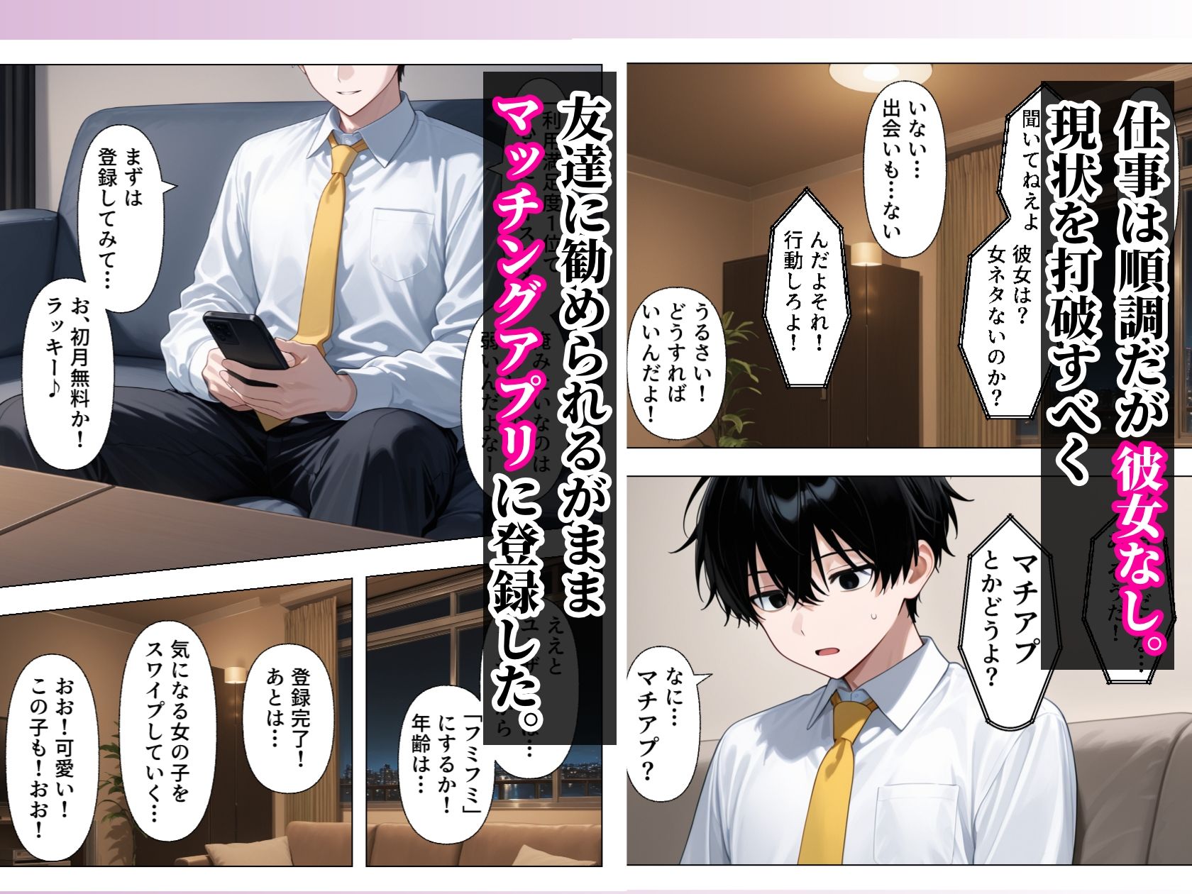 マチアプで出会った人妻は欲求不満な上司だった。デカチン精液まみれで寝とった（NTR）話 サンプル画像2