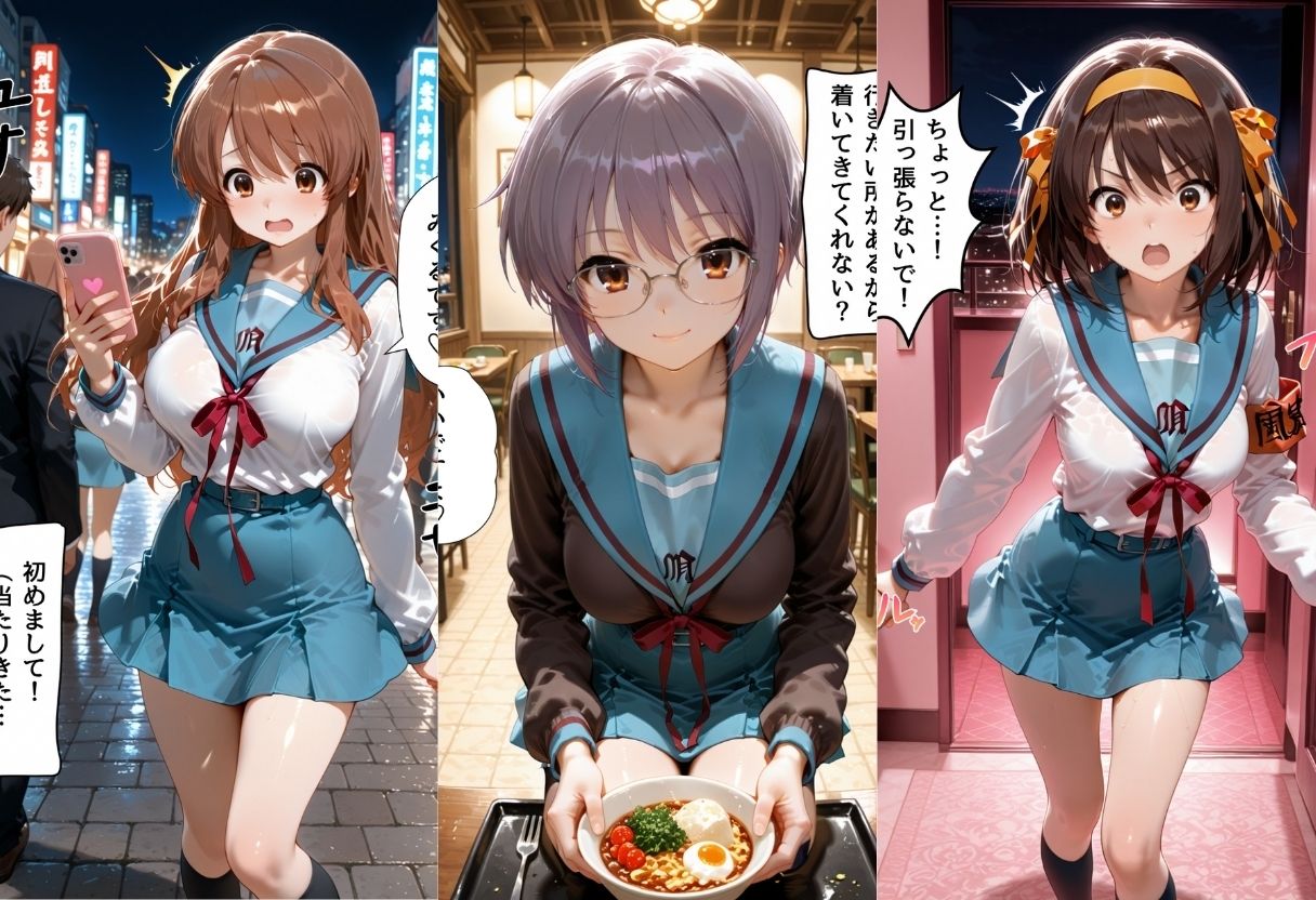 マッチングアプリで出会った美女をメス堕ちさせた話 涼○ハルヒの憂鬱編 サンプル画像1