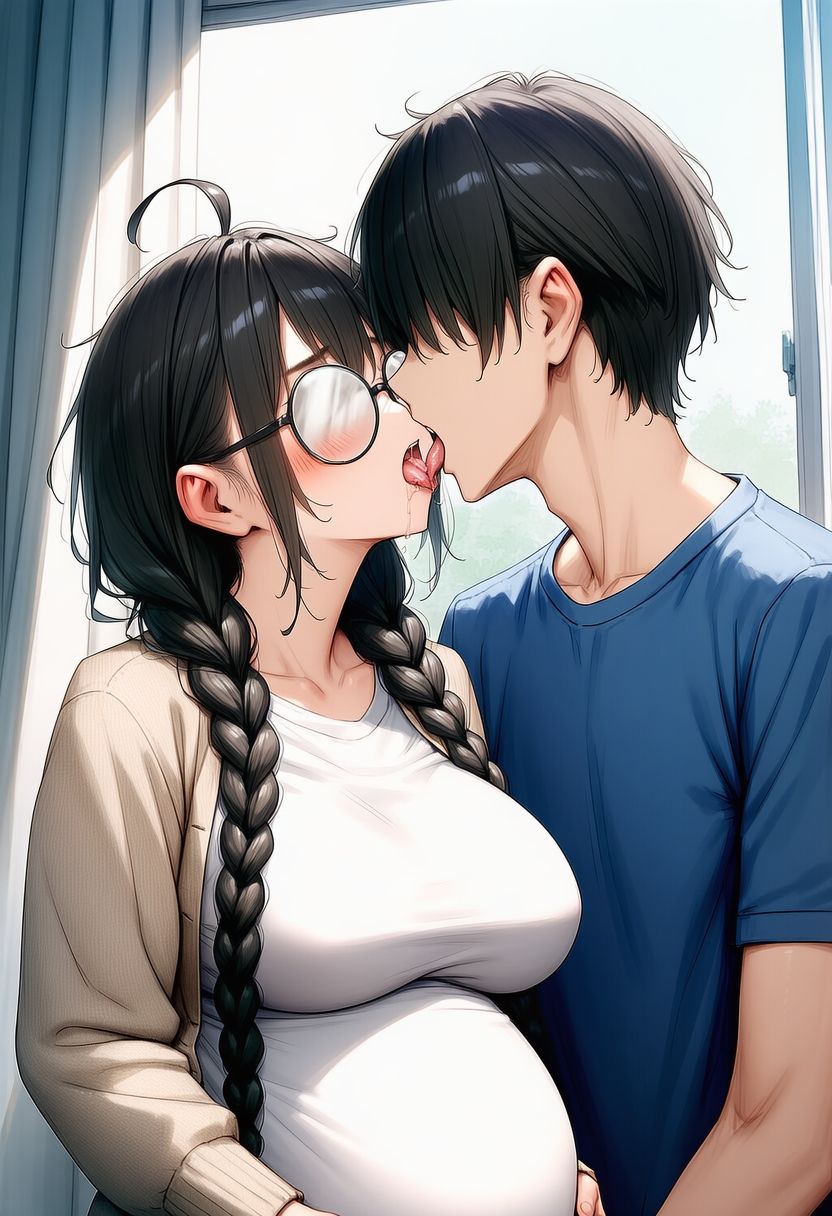 ムチムチメガネとsexして妊娠させて出産させてを2回 サンプル画像10