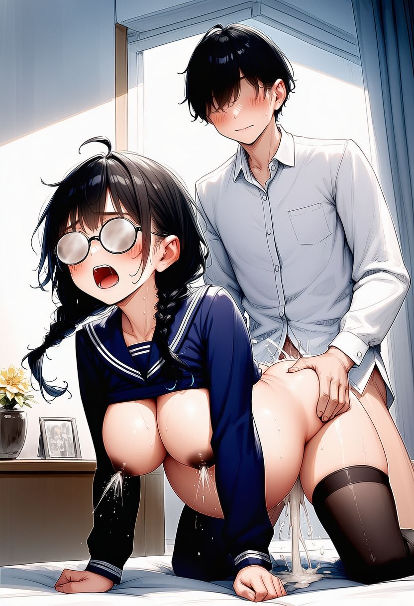 ムチムチメガネとsexして妊娠させて出産させてを2回 サンプル画像9
