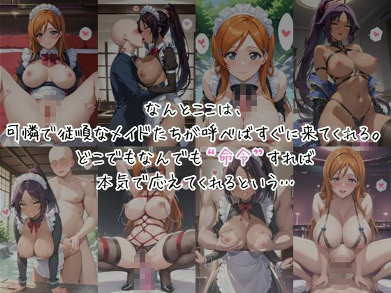 メイドさんデリバリー専門店！！メイドさんの本気SEX、非公開。〜井○織姫＆四○院夜一編〜 サンプル画像2