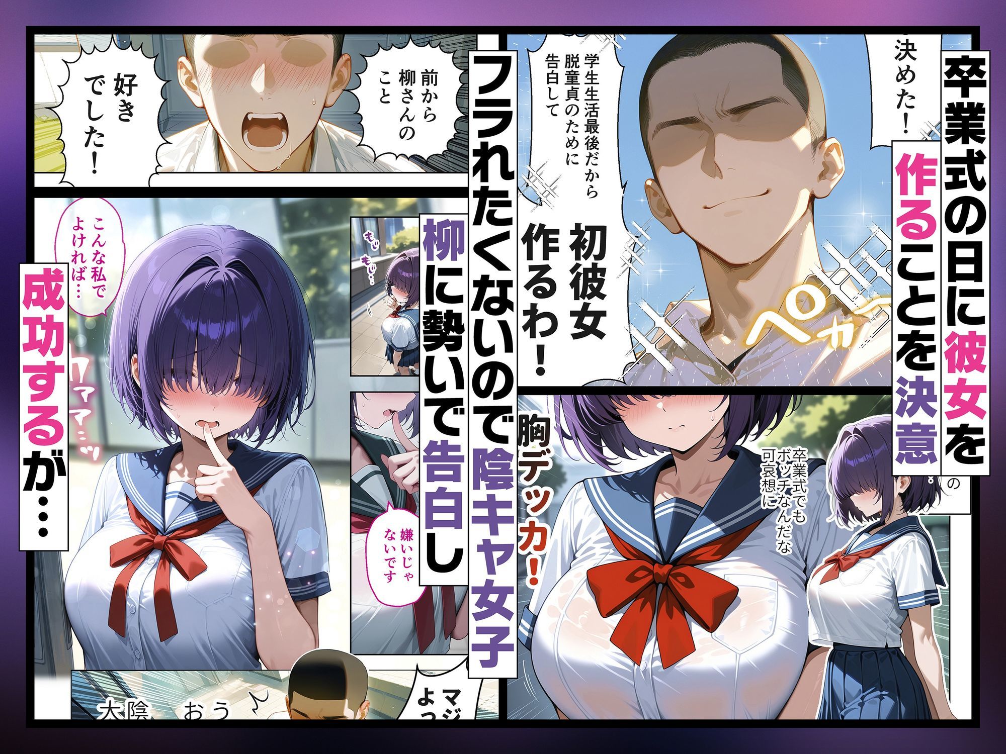 メカクレ陰キャ女子がちょろすぎたので彼女にしてみた話 サンプル画像1