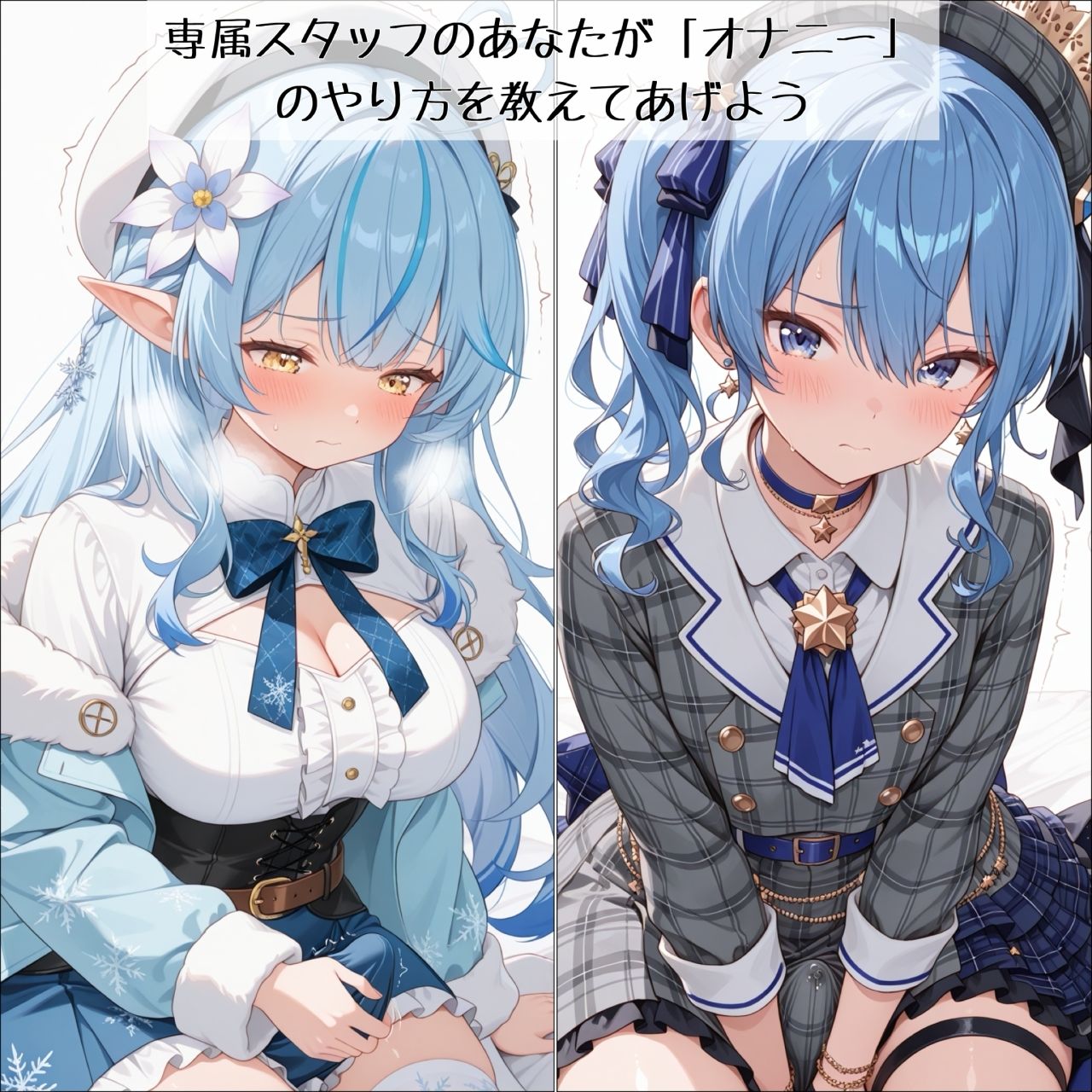 ライブ前に専属スタッフのあなたが「オナニー」の仕方を教えてしこしこが止まらなくなるVTuber サンプル画像4