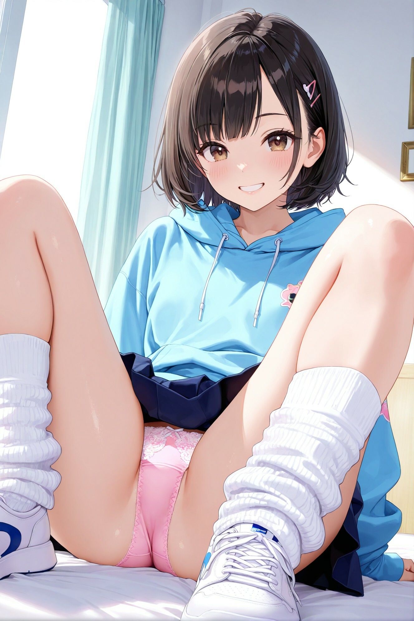 ルーズソックスJKのM字パンチラVol.6 サンプル画像1