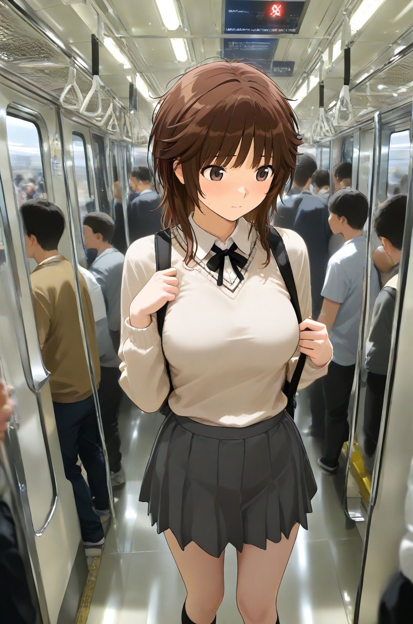 レ●プ専用電車に乗ってしまった梨穂子 前編 サンプル画像2