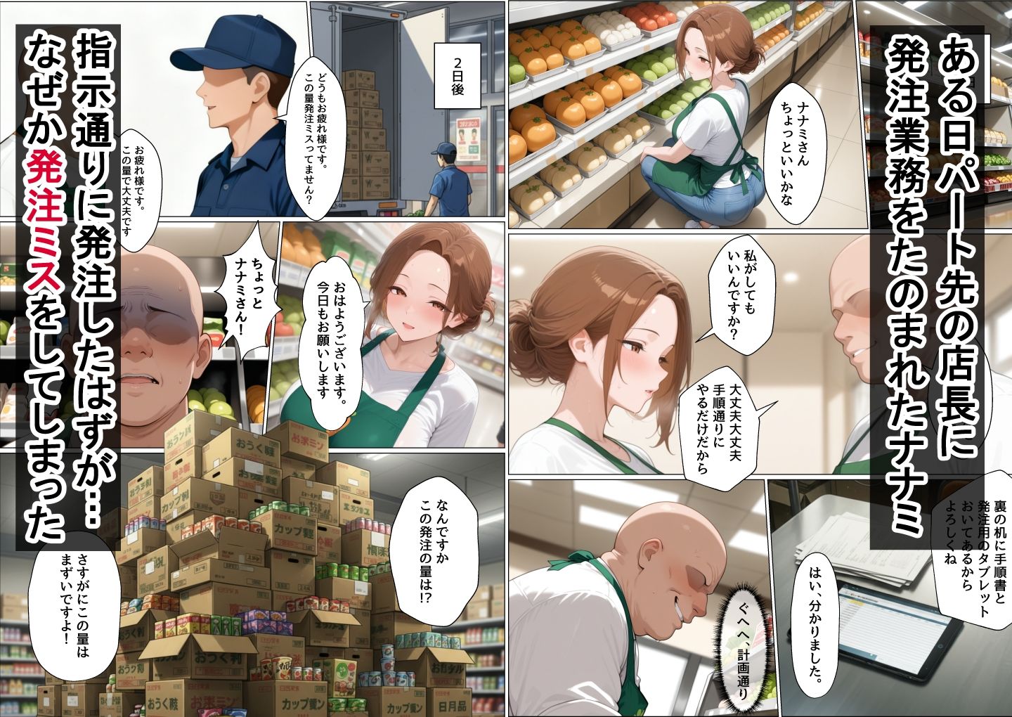 レスなパートの人妻が店長のデカチン中出しセックスにハマった話 サンプル画像2