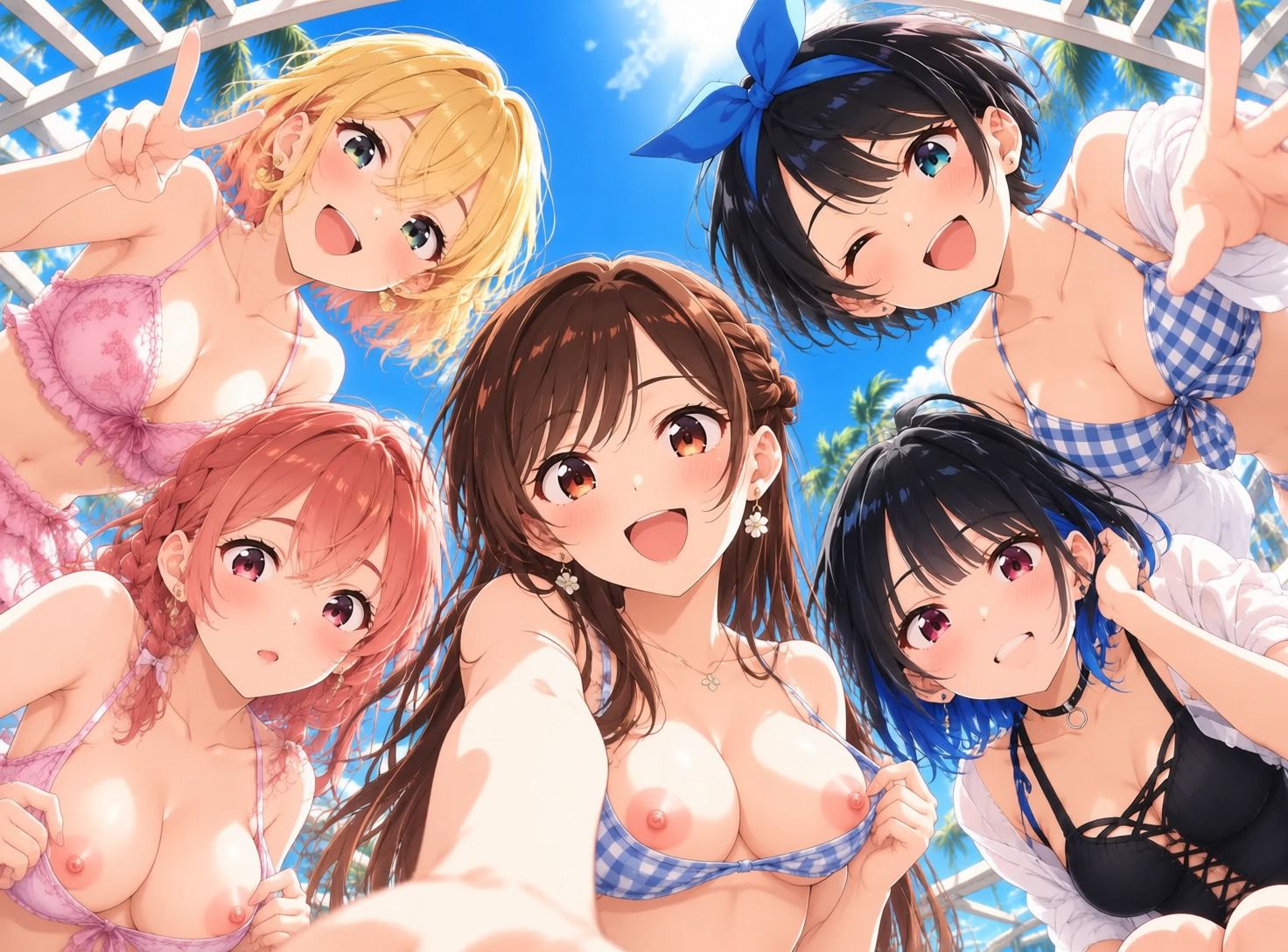 レンタル彼女達のパンチラ・おっぱいイラスト集 サンプル画像2