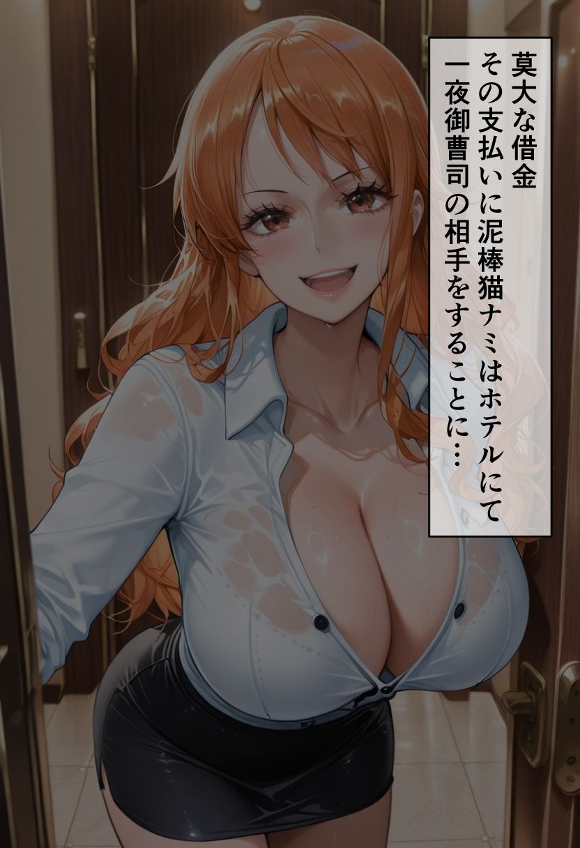 ワ◯ピース 女航海士 ナ◯がホテルで金持ち客に完全堕ち〜巨乳と尻で搾り取る一夜〜 サンプル画像2