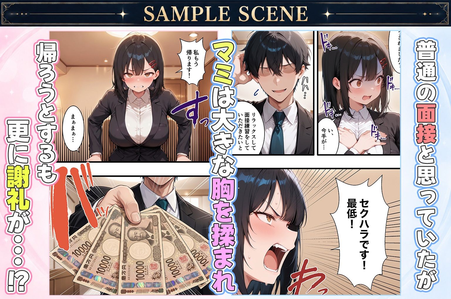 一流企業を目指す真面目な就活生女子がお金に負けて4Pハメ撮りSEXした話 サンプル画像4