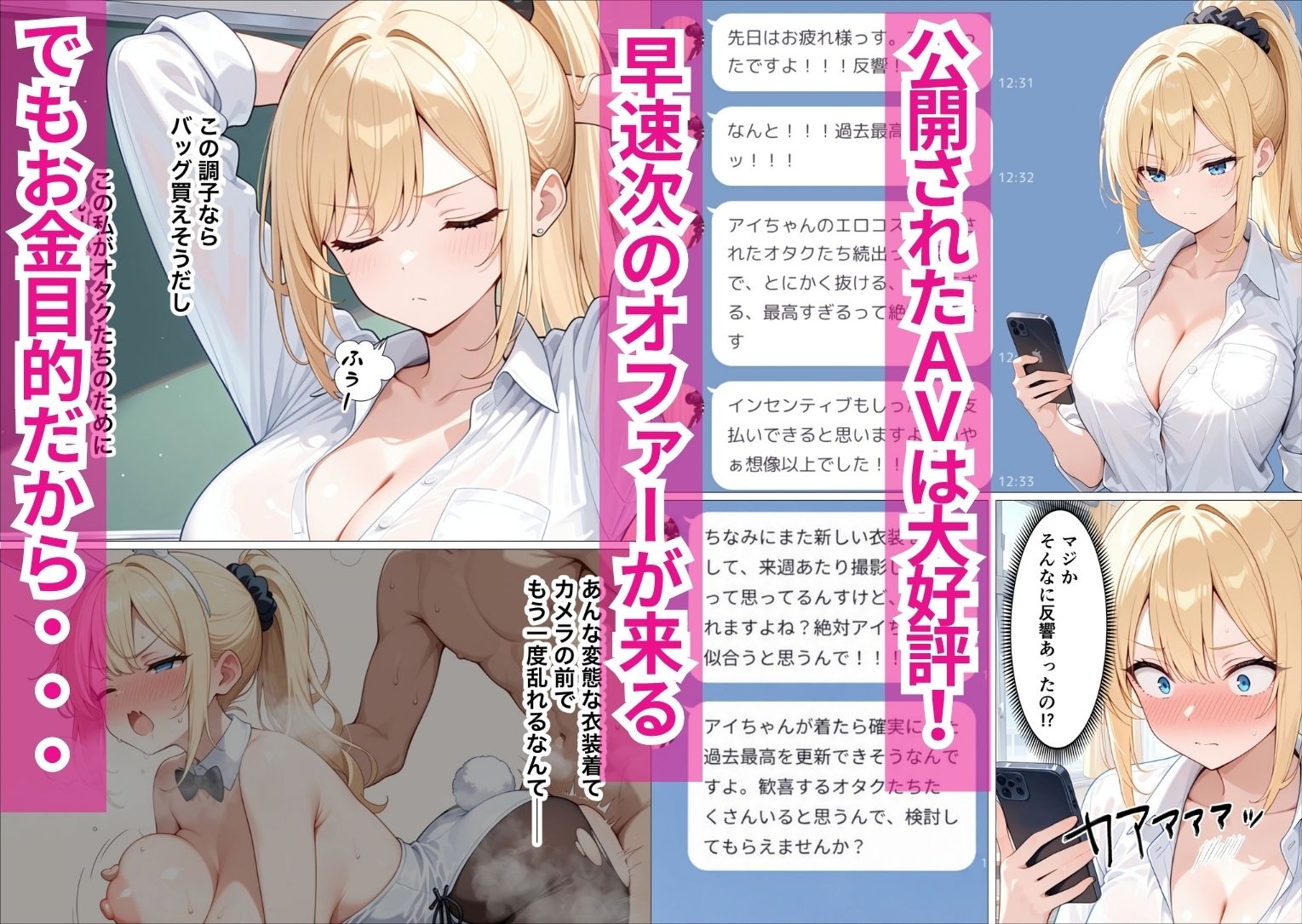 一軍に執着するギャル、同人AVデビューでコスプレ開発された話 サンプル画像7