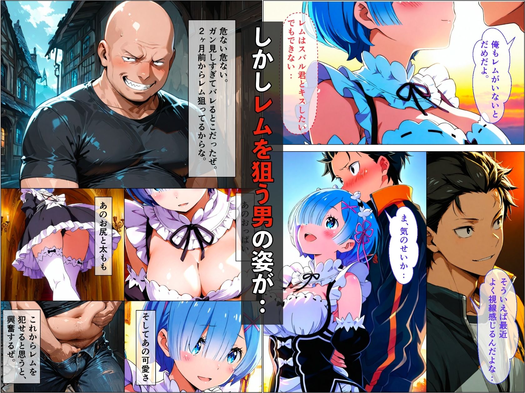 一途なレムがキモ男に弱みを握られて調教されて寝取られる話 サンプル画像2