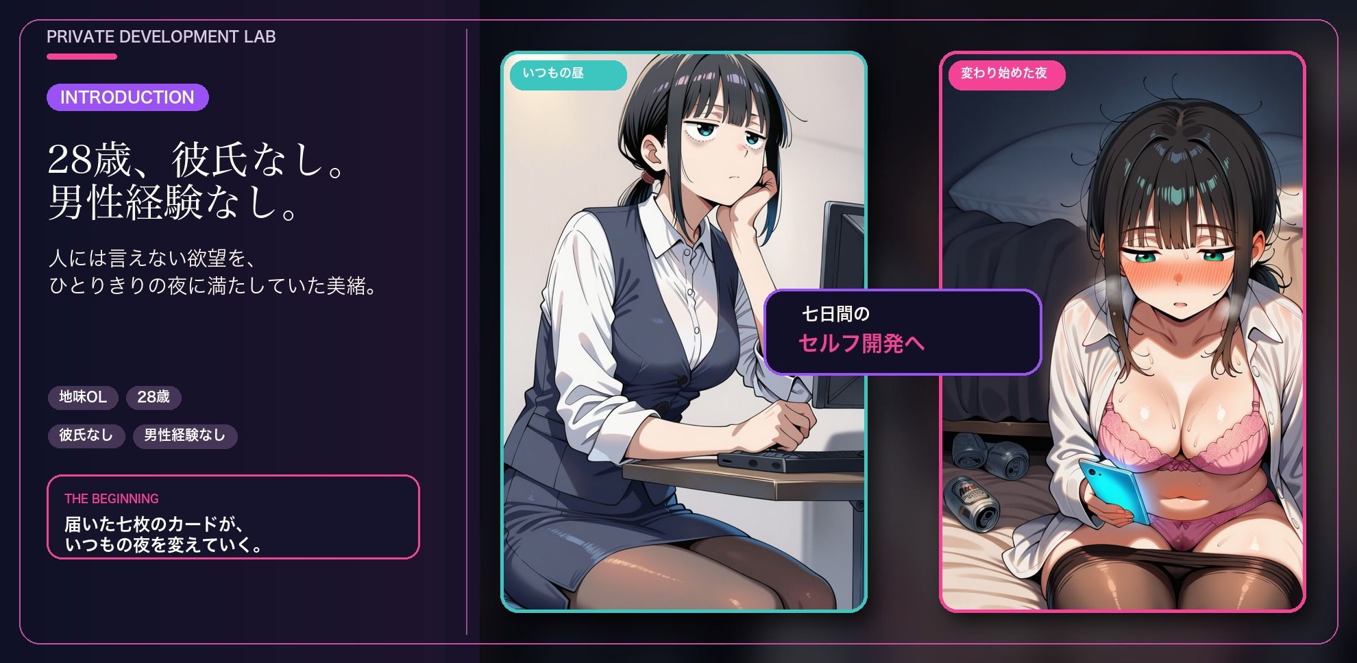 七日間のセルフプレジャープログラムに申し込む女 サンプル画像1
