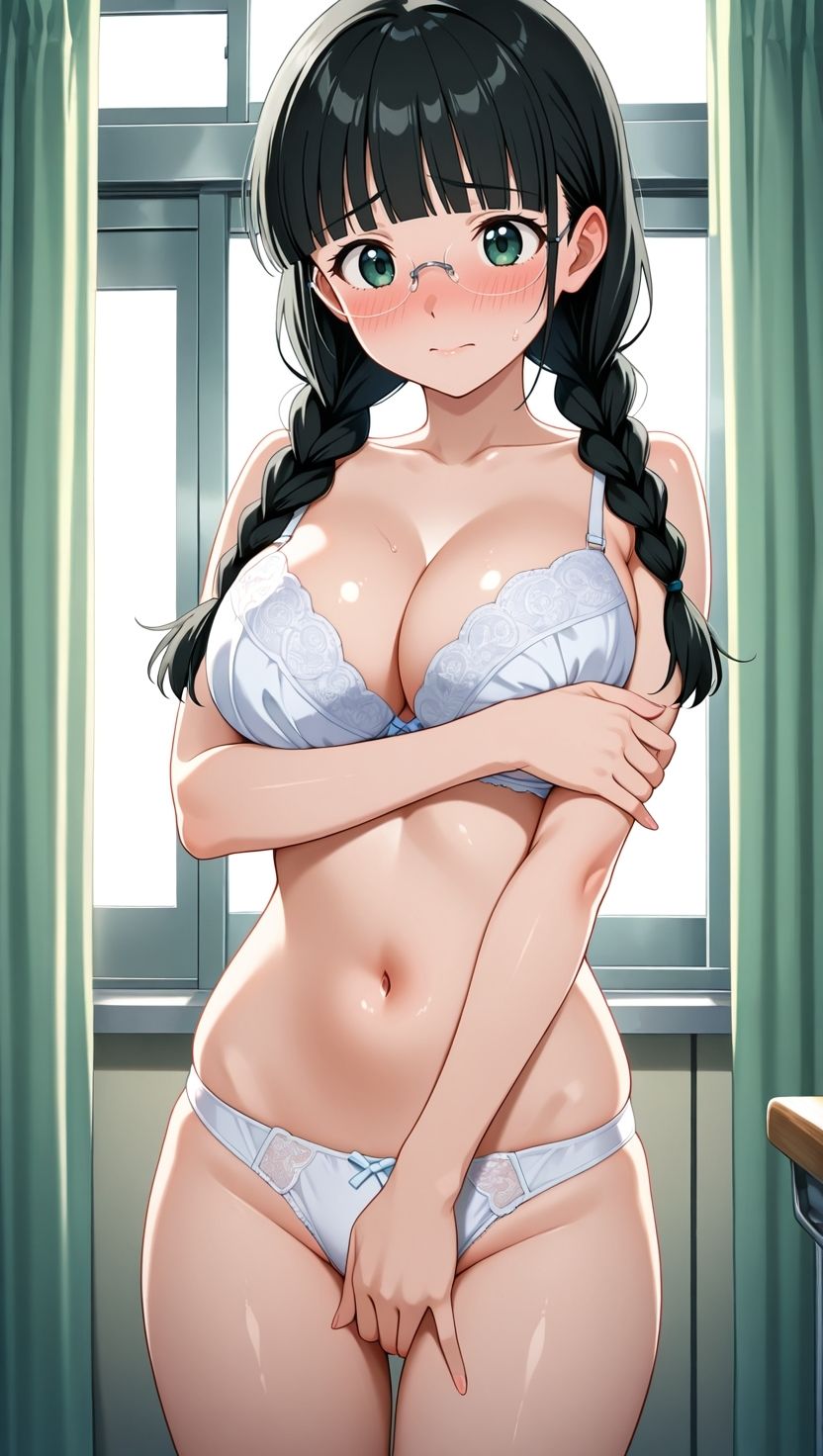 三つ編み優等生妹が兄に犯●れ快楽堕ち サンプル画像5