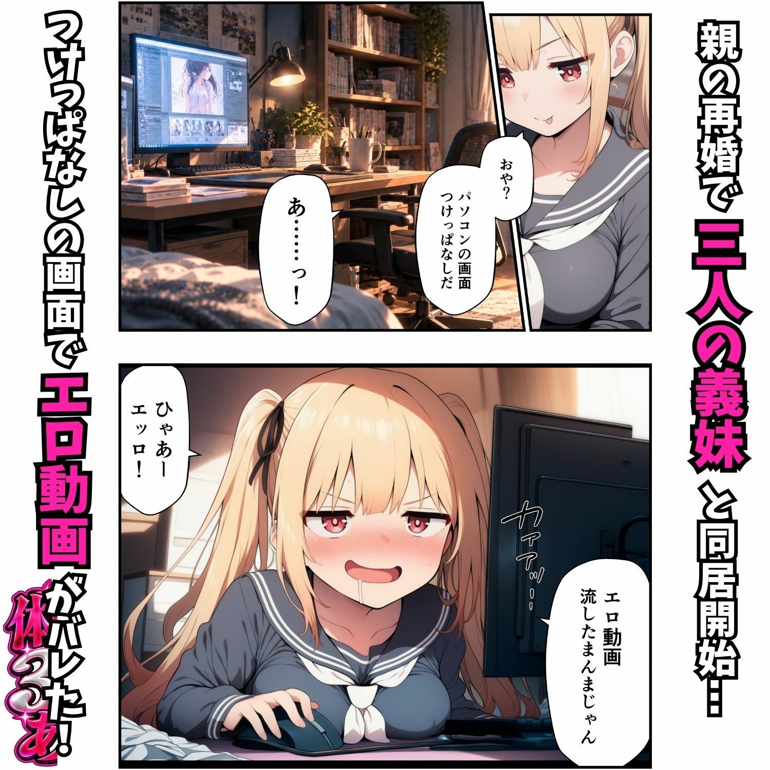 三姉妹が逆夜●い！義妹ハーレムで生ハメ三昧 サンプル画像1