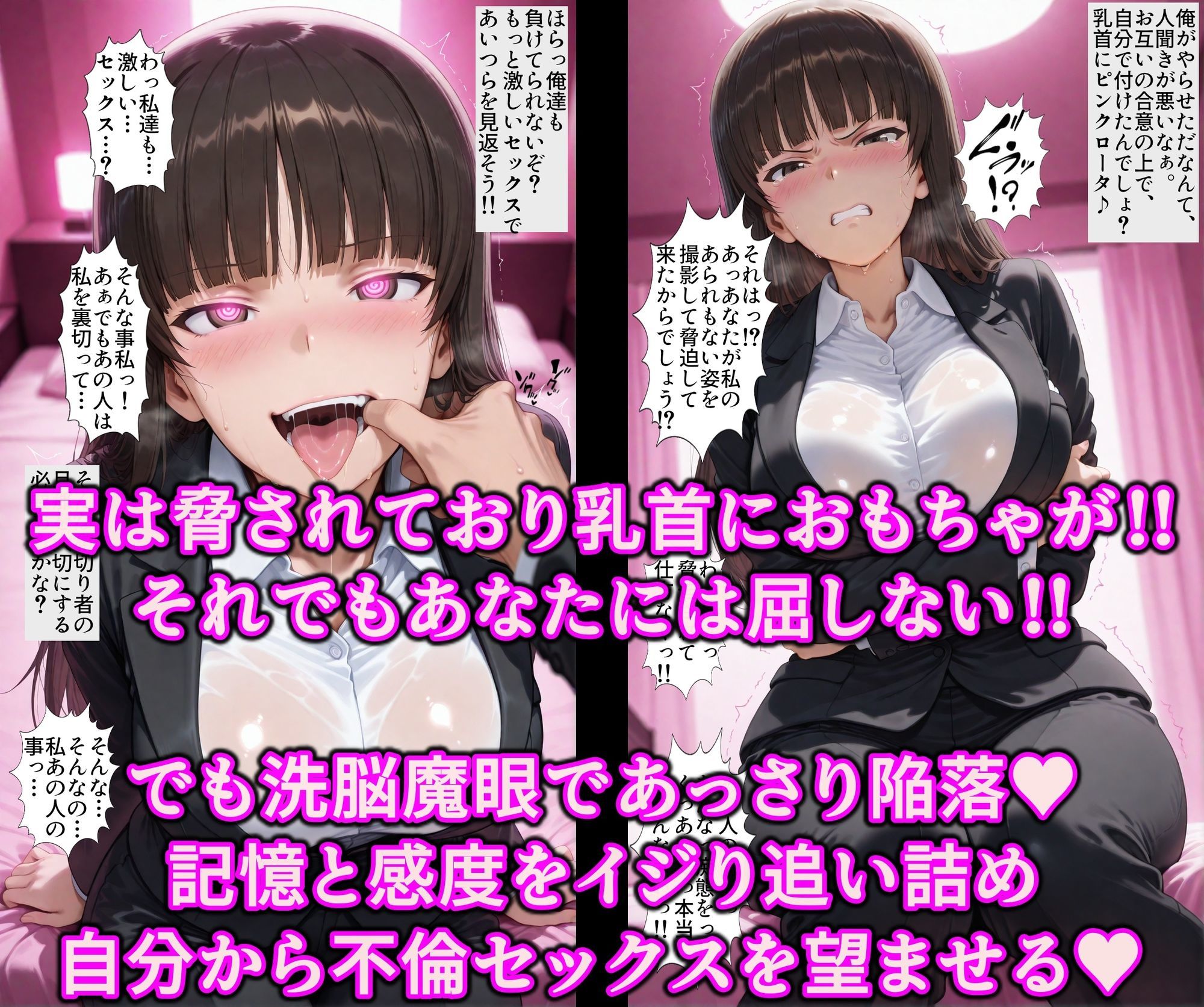 不倫に狂う巨乳ママ！これぞ淫乱西住流！！堅物家元を洗脳魔眼で発情快楽調教！！家族はポイしてコスプレご奉仕エッチ サンプル画像3